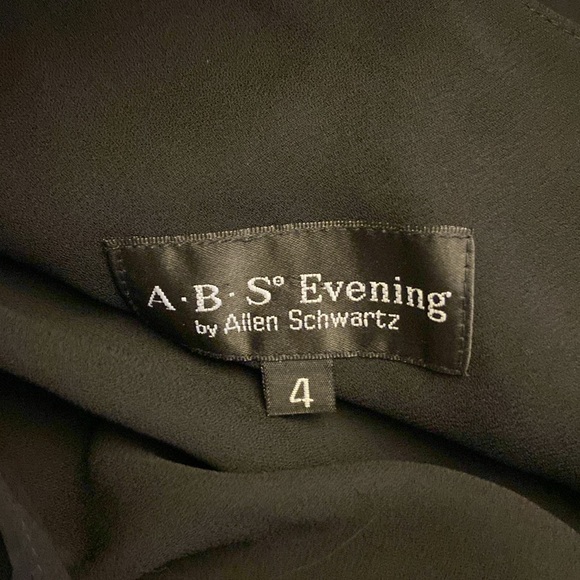 A.B.S Evening By Allen Schwartz Black One Shoulder Dress Size 4 - Picture 6 of 7